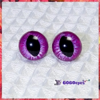 1 Pair Hand Painted Purple Frost Cat Eyes Plastic Eyes Safety Eyes